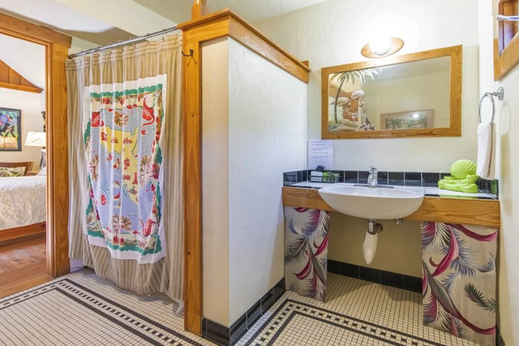 Big Easy bathroom has a walk in shower for our disabled guests