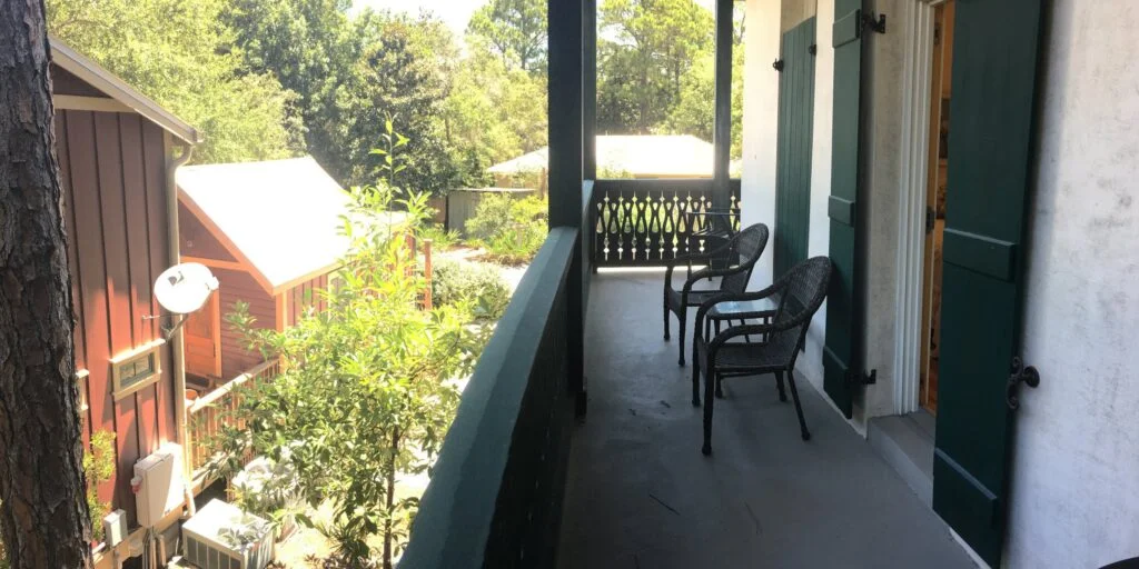 Flat 4 has a wonderful and private outside porch just outside the bedroom, perfect for reading a book.