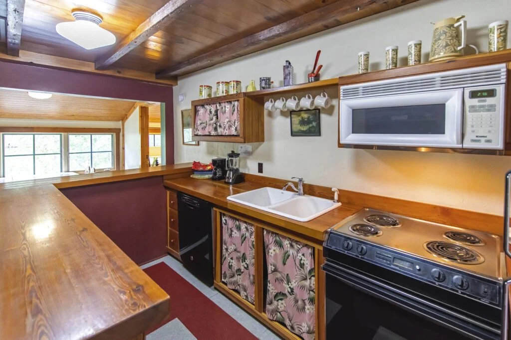 The Shared Kitchen area has a Microwave, Oven, Dishwasher, and full sized fridge
